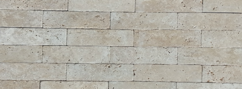 Postarzana cegiełka z trawertynu Ivory
