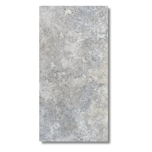 Płytka trawertynowa Silver Greige 40,6x61 cm bębnowana.