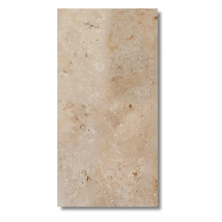 Płytki trawertynowe Blend Mix cegiełka 10x30,5 cm bębnowana.