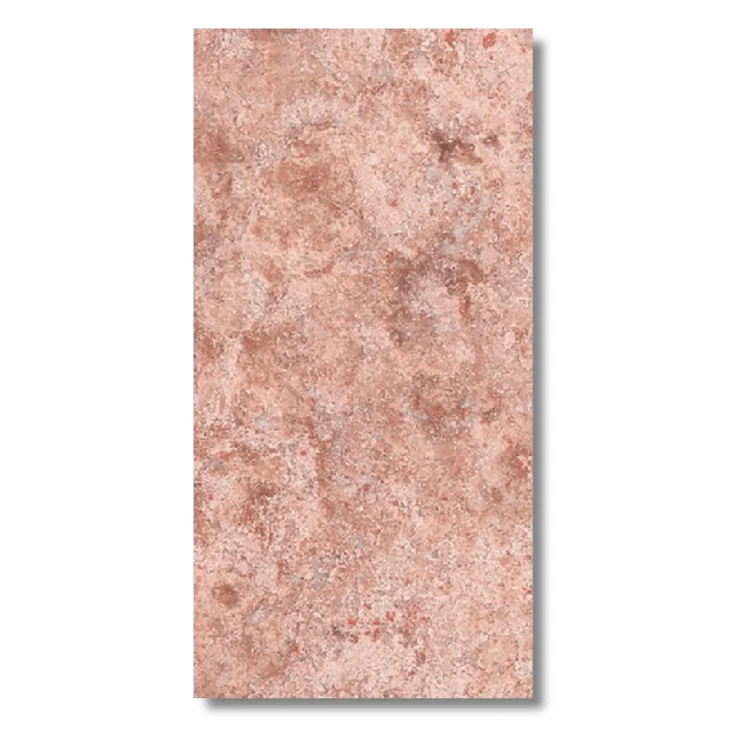 Płytka trawertynowa różowa 40,6x61 cm bębnowana