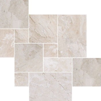 Komplet rzymski marmur Queen Beige bębnowany